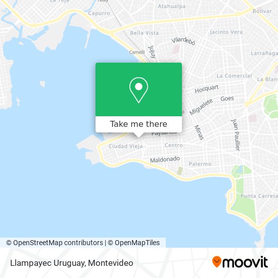 Llampayec Uruguay map