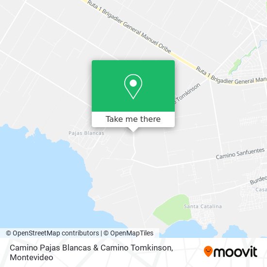 Camino Pajas Blancas & Camino Tomkinson map