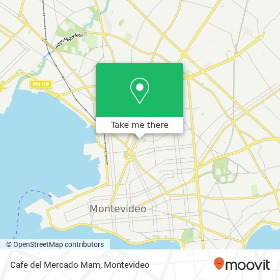 Mapa de Cafe del Mercado Mam, Doctor José L. Terra Aguada, Montevideo, 11800