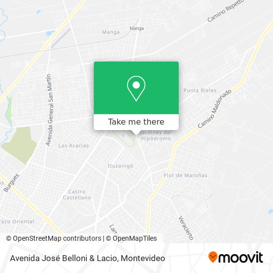 Avenida José Belloni & Lacio map