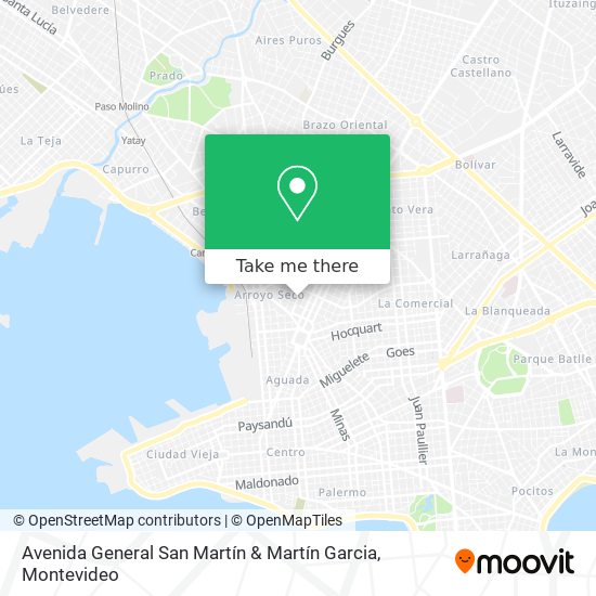 Avenida General San Martín & Martín Garcia map
