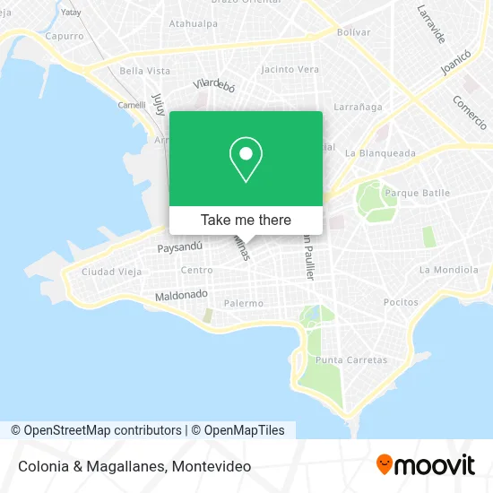 Colonia & Magallanes map