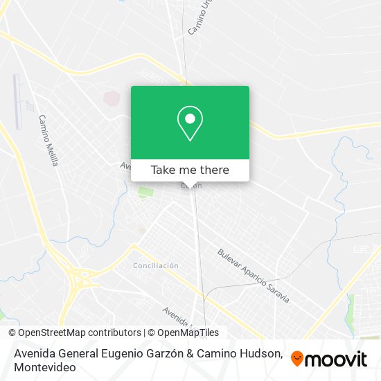 Avenida General Eugenio Garzón & Camino Hudson map