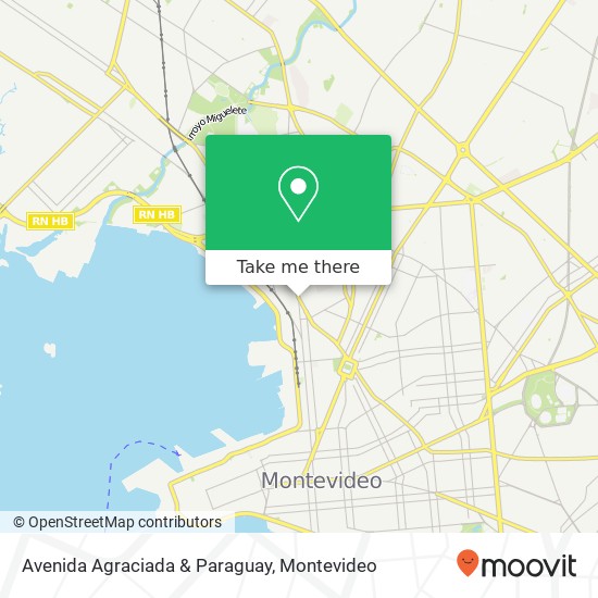 Avenida Agraciada & Paraguay map