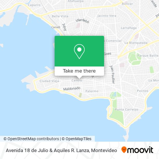 Avenida 18 de Julio & Aquiles R. Lanza map