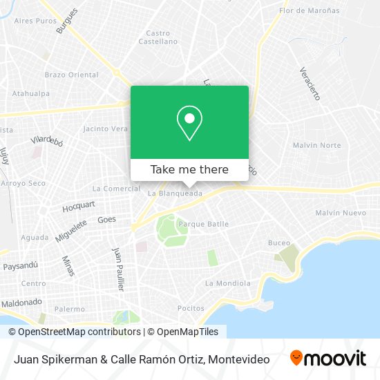 Juan Spikerman & Calle Ramón Ortiz map