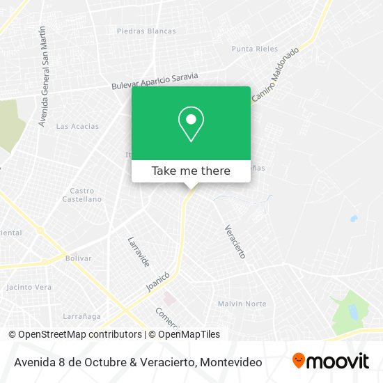 Avenida 8 de Octubre & Veracierto map