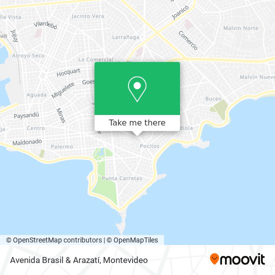 Avenida Brasil & Arazatí map