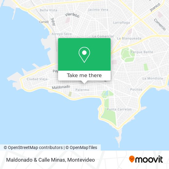 Maldonado & Calle Minas map