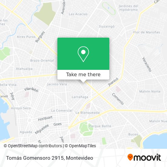 Tomás Gomensoro 2915 map