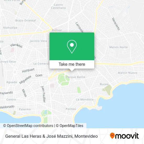 Mapa de General Las Heras & José Mazzini