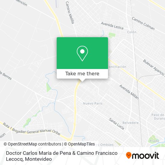 Doctor Carlos María de Pena & Camino Francisco Lecocq map