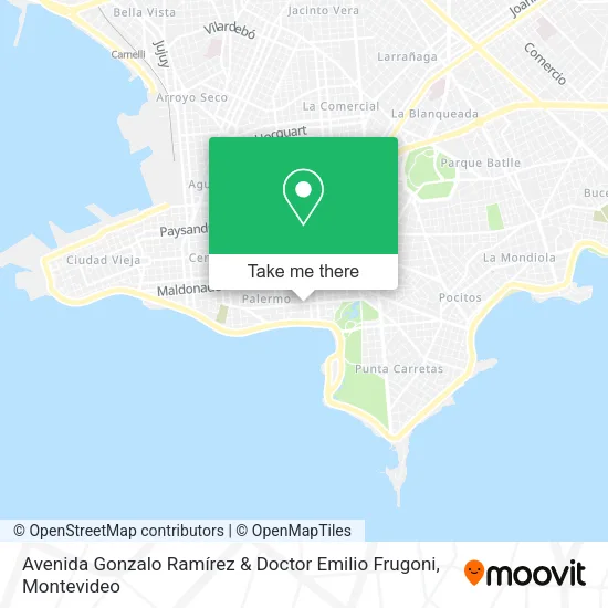 Avenida Gonzalo Ramírez & Doctor Emilio Frugoni map