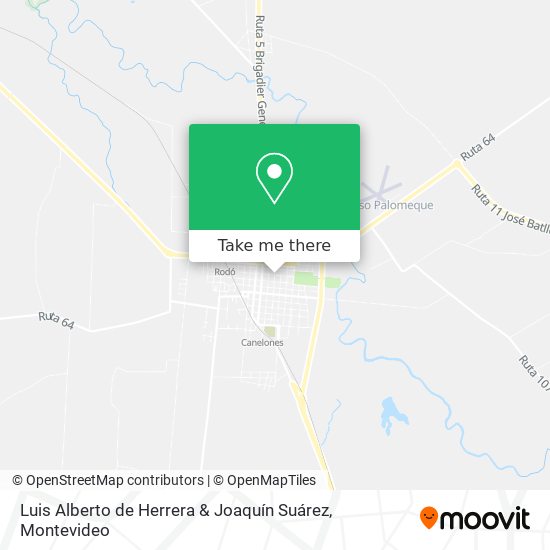 Luis Alberto de Herrera & Joaquín Suárez map