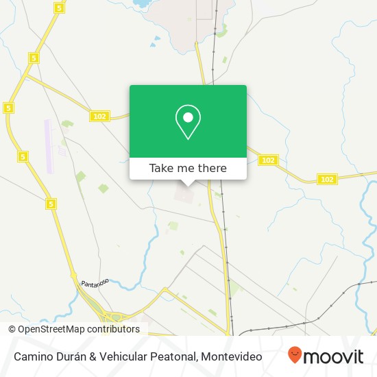 Camino Durán & Vehicular Peatonal map