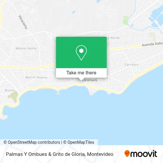 Palmas Y Ombues & Grito de Gloria map