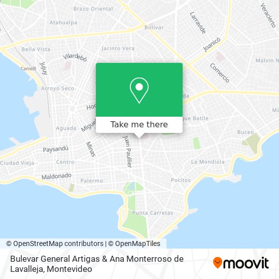Bulevar General Artigas & Ana Monterroso de Lavalleja map
