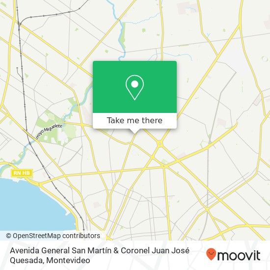 Mapa de Avenida General San Martín & Coronel Juan José Quesada