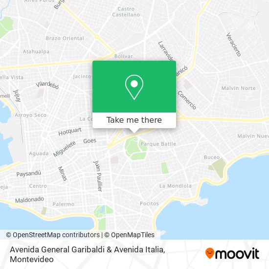 Avenida General Garibaldi & Avenida Italia map