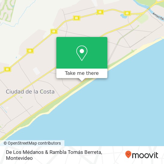 De Los Médanos & Rambla Tomás Berreta map