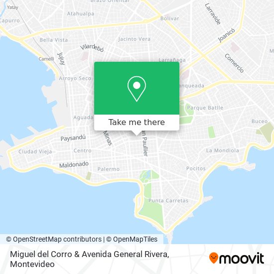 Mapa de Miguel del Corro & Avenida General Rivera