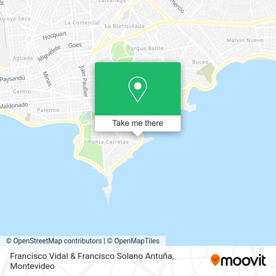 Francisco Vidal & Francisco Solano Antuña map