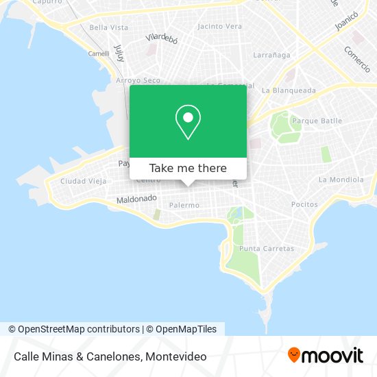 Calle Minas & Canelones map