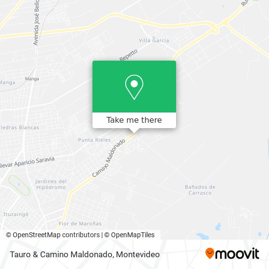 Tauro & Camino Maldonado map
