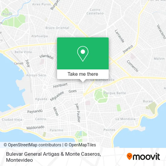 Mapa de Bulevar General Artigas & Monte Caseros