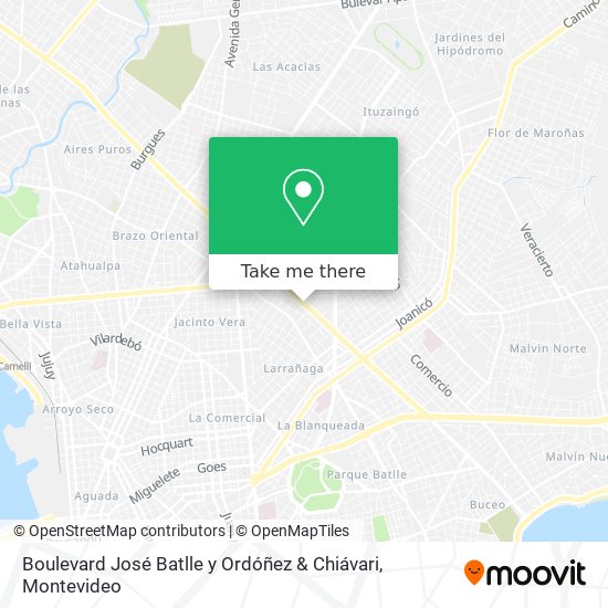 Mapa de Boulevard José Batlle y Ordóñez & Chiávari
