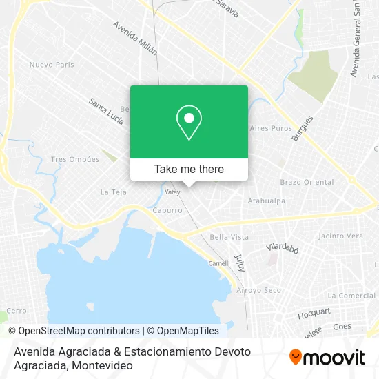 Mapa de Avenida Agraciada & Estacionamiento Devoto Agraciada