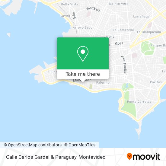 Calle Carlos Gardel & Paraguay map