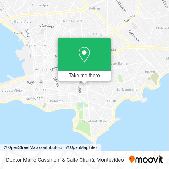 Doctor Mario Cassinoni & Calle Chaná map
