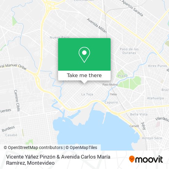 Vicente Yáñez Pinzón & Avenida Carlos María Ramírez map