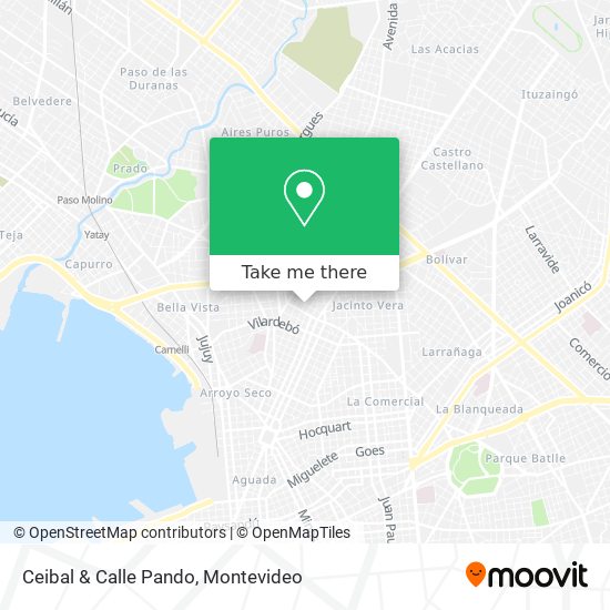 Ceibal & Calle Pando map