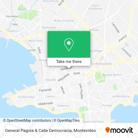 General Pagola & Calle Democracia map