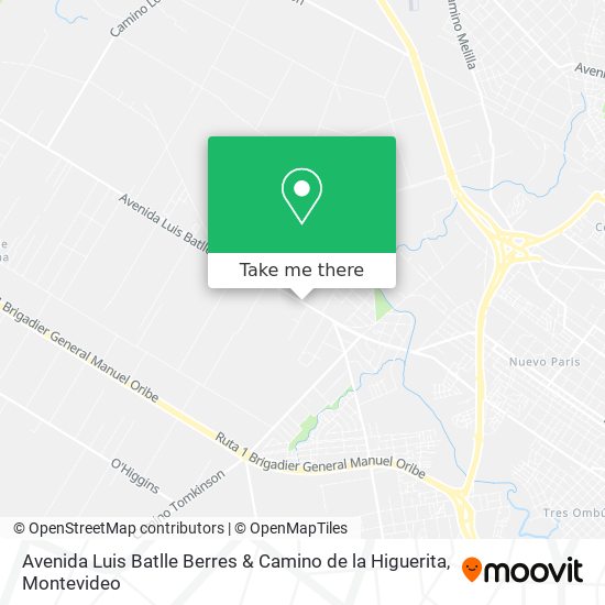 Avenida Luis Batlle Berres & Camino de la Higuerita map