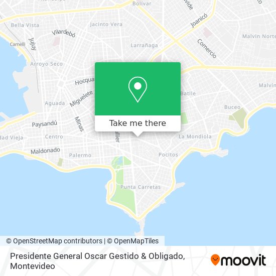 Mapa de Presidente General Oscar Gestido & Obligado