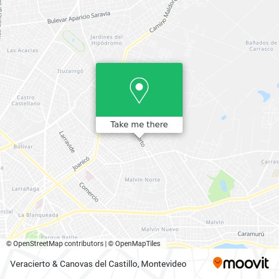 Veracierto & Canovas del Castillo map