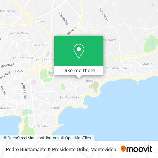 Pedro Bustamante & Presidente Oribe map