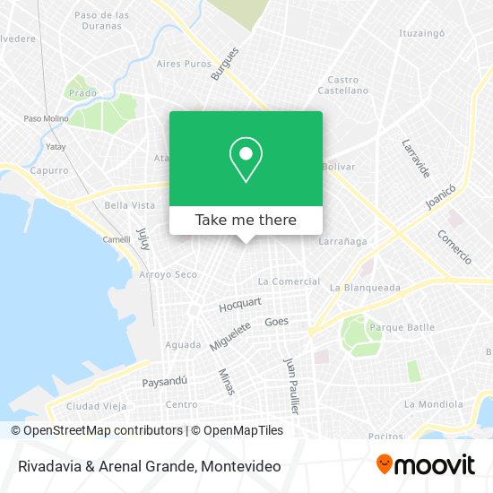 Rivadavia & Arenal Grande map