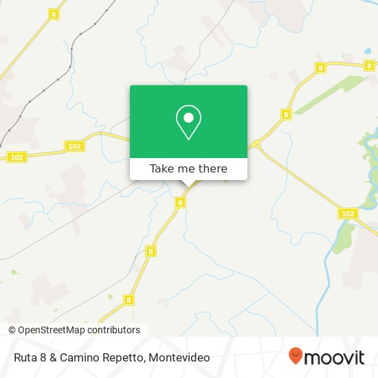 Ruta 8 & Camino Repetto map