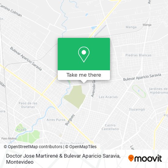 Mapa de Doctor Jose Martirené & Bulevar Aparicio Saravia
