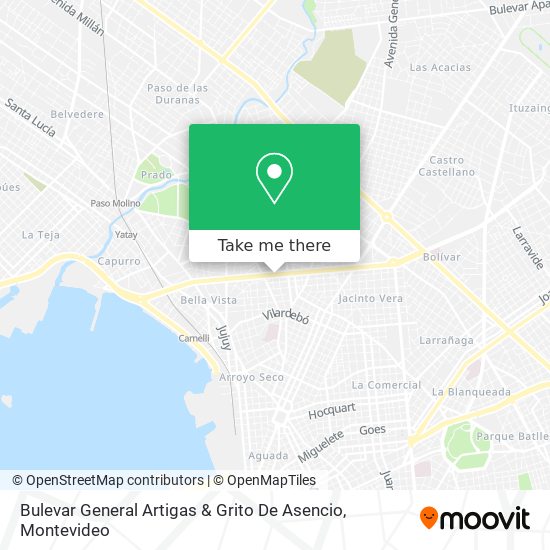 Bulevar General Artigas & Grito De Asencio map