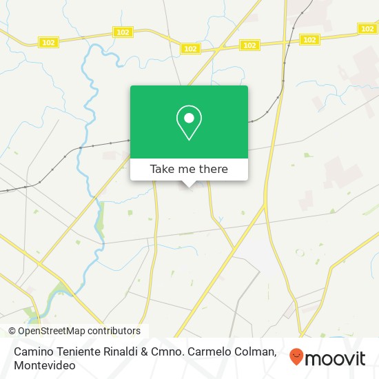 Camino Teniente Rinaldi & Cmno. Carmelo Colman map