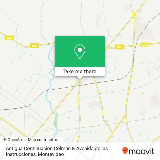 Mapa de Antigua Continuacion Colman & Avenida de las Instrucciones