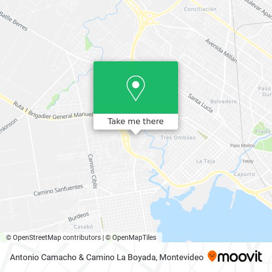 Antonio Camacho & Camino La Boyada map