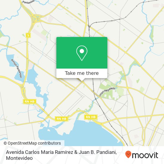 Mapa de Avenida Carlos María Ramírez & Juan B. Pandiani