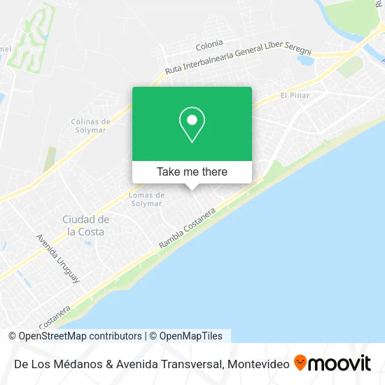 Mapa de De Los Médanos & Avenida Transversal