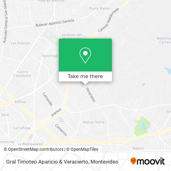 Gral Timoteo Aparicio & Veracierto map